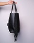Fringe Shopping Tote, side view
